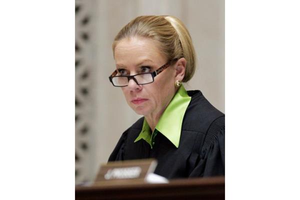 Wisco<em></em>nsin Supreme Court Justice Annette Ziegler listens to arguments at the Supreme Court, Nov. 11, 2013, in Madison, Wis. 