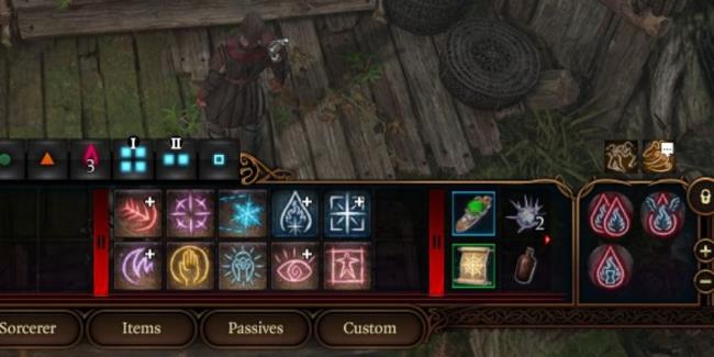 the spell, item and me<em></em>tamagic tabs for a sorcerer in Baldur's Gate 3
