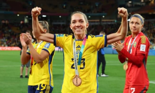 Elin Rubensson with her bro<em></em>nze medal.