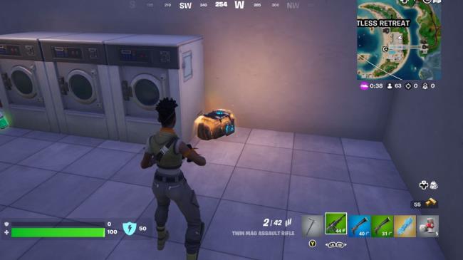 A Heist Bag in the ba<em></em>sement in one of the buildings in Relentless Retreat.