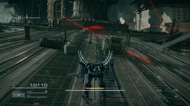 Player standing next to the Hidden Co<em></em>ntainer Part 1 Armored Core 6