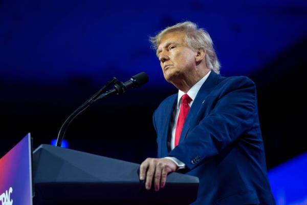Former President Do<em></em>nald Trump, seen in March, gave seven hours of sworn testimony in April as part of a lawsuit by the New York attorney general that accuses him and his company of defrauding banks, insurers and others.