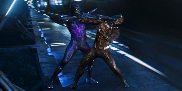 T'Challa fighting Killmo<em></em>nger in Black Panther