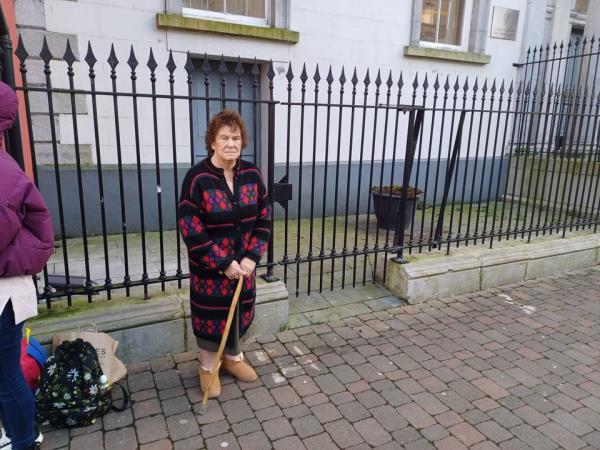 Ann Stokes outside Lo<em></em>ngford Courthouse