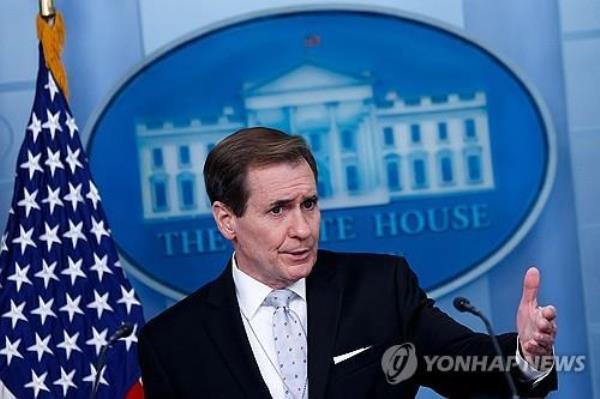 John Kirby, the Natio<em></em>nal Security Council coordinator for strategic communications, speaks during a press briefing at the White House in Washington, D.C., on Jan. 26, 2024, in this file photo released by Reuters. (Yonhap)