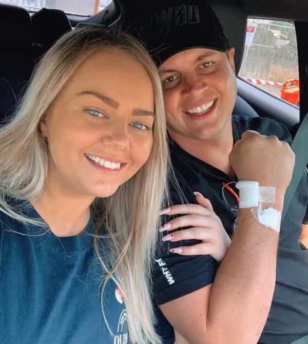 Johnny Ruffo is thankful that his girlfriend Tahnee Sims has been by his side as he fights brain cancer. But on Mo<em></em>nday the singer shared his fears for how his 27-year-old love will cope when he's gone. Struggling not to shed tears, the 34-year-old revealed his diagnosis is terminal and said he worries a<em></em>bout how Tahnee will cope with losing him.